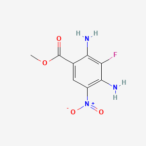 Chemical structure of Methyl 2,4-diamino-3-fluoro-5-nitrobenzoate