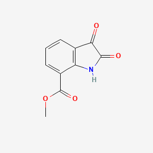 Chemical structure of Methyl 2,3-dioxoindoline-7-carboxylate