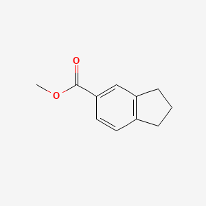 Chemical structure of Methyl 2,3-dihydro-1H-indene-5-carboxylate