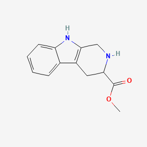 Chemical structure of Methyl 2,3,4,9-tetrahydro-1H-pyrido[3,4-b]indole-3-carboxylate