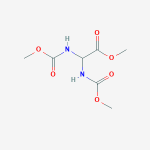 Chemical structure of Methyl 2,2-bis((methoxycarbonyl)amino)acetate