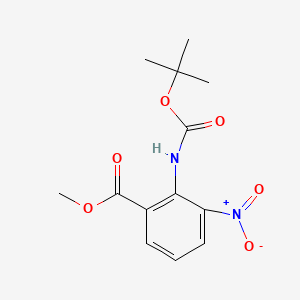 Chemical structure of Methyl 2-(tert-Butoxycarbonylamino)-3-nitrobenzoate
