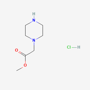 Chemical structure of Methyl 2-(piperazin-1-yl)acetate hydrochloride