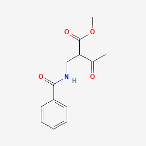 Chemical structure of METHYL 2-(N-BENZOYLAMINOMETHYL)-3-OXOBUTYRATE