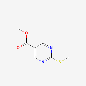 Chemical structure of Methyl 2-(methylthio)pyrimidine-5-carboxylate
