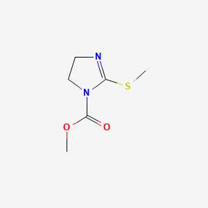 Chemical structure of Methyl 2-(methylthio)-4,5-dihydro-1H-imidazole-1-carboxylate