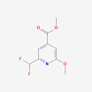 Chemical structure of Methyl 2-(difluoromethyl)-6-methoxyisonicotinate
