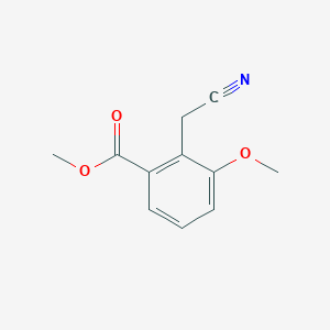 Chemical structure of Methyl 2-(cyanomethyl)-3-methoxybenzoate
