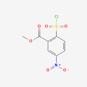 Chemical structure of Methyl 2-(chlorosulfonyl)-5-nitrobenzoate