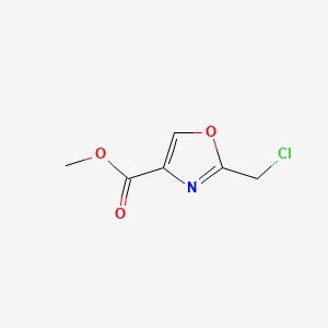Chemical structure of Methyl 2-(chloromethyl)oxazole-4-carboxylate