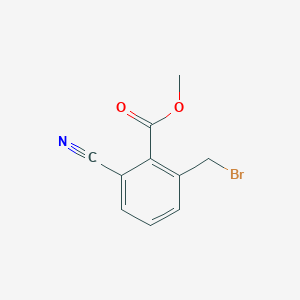 Chemical structure of Methyl 2-(bromomethyl)-6-cyanobenzoate