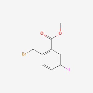 Chemical structure of Methyl 2-(bromomethyl)-5-iodobenzoate