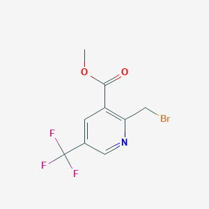 Chemical structure of Methyl 2-(bromomethyl)-5-(trifluoromethyl)nicotinate