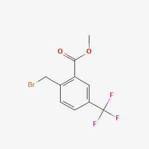 Chemical structure of Methyl 2-(bromomethyl)-5-(trifluoromethyl)benzoate