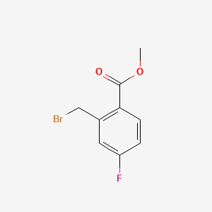 Chemical structure of Methyl 2-(Bromomethyl)-4-fluorobenzoate