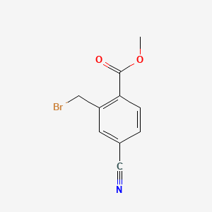 Chemical structure of Methyl 2-(bromomethyl)-4-cyanobenzoate