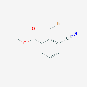 Chemical structure of Methyl 2-(bromomethyl)-3-cyanobenzoate