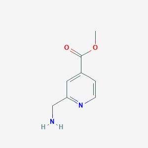 Chemical structure of methyl 2-(aminomethyl)pyridine-4-carboxylate hydrochloride