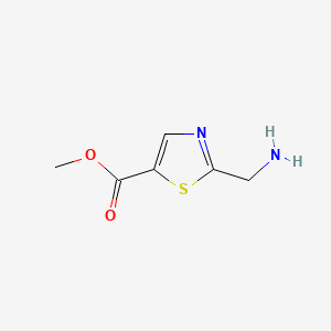 Chemical structure of methyl 2-(aminomethyl)-1,3-thiazole-5-carboxylate