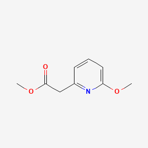 Chemical structure of Methyl 2-(6-methoxypyridin-2-yl)acetate