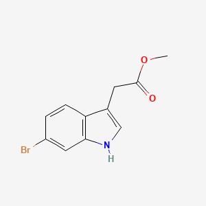 Chemical structure of Methyl 2-(6-bromo-1H-indol-3-yl)acetate