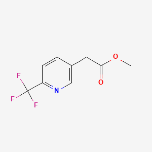 Chemical structure of Methyl 2-(6-(trifluoromethyl)pyridin-3-yl)acetate