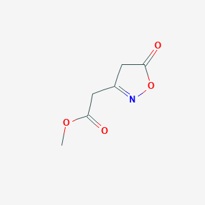 Chemical structure of Methyl 2-(5-oxo-4,5-dihydroisoxazol-3-yl)acetate