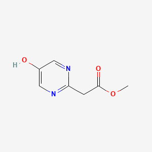 Chemical structure of Methyl 2-(5-hydroxypyrimidin-2-yl)acetate