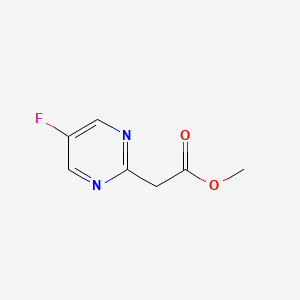 Chemical structure of Methyl 2-(5-fluoropyrimidin-2-yl)acetate