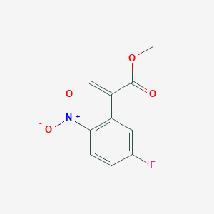 Chemical structure of Methyl 2-(5-fluoro-2-nitrophenyl)acrylate