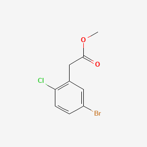 Chemical structure of Methyl 2-(5-bromo-2-chlorophenyl)acetate