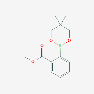 Chemical structure of Methyl 2-(5,5-dimethyl-1,3,2-dioxaborinan-2-yl)benzoate