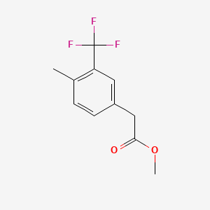 Chemical structure of Methyl 2-(4-methyl-3-(trifluoromethyl)phenyl)acetate