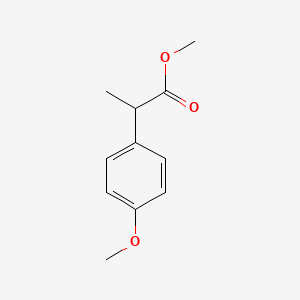 Chemical structure of Methyl 2-(4-methoxyphenyl)propanoate