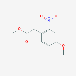 Chemical structure of Methyl 2-(4-methoxy-2-nitrophenyl)acetate
