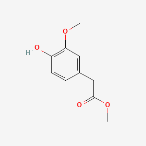 Chemical structure of Methyl 4-hydroxy-3-methoxyphenylacetate