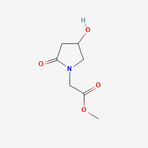 Chemical structure of Methyl 2-(4-hydroxy-2-oxopyrrolidin-1-yl)acetate
