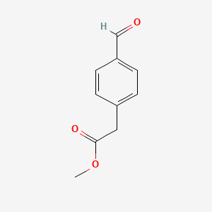 Chemical structure of Methyl 2-(4-formylphenyl)acetate