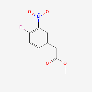 Chemical structure of Methyl 2-(4-fluoro-3-nitrophenyl)acetate