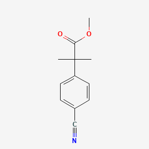 Chemical structure of Methyl 2-(4-cyanophenyl)-2-methylpropanoate