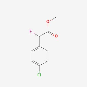 Chemical structure of Methyl 2-(4-chlorophenyl)-2-fluoroacetate
