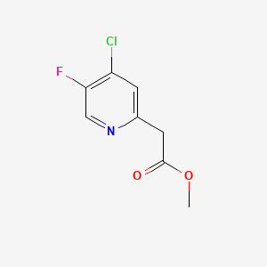 Chemical structure of Methyl 2-(4-chloro-5-fluoropyridin-2-yl)acetate