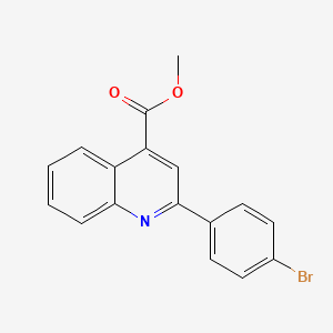 Chemical structure of Methyl 2-(4-bromophenyl)quinoline-4-carboxylate