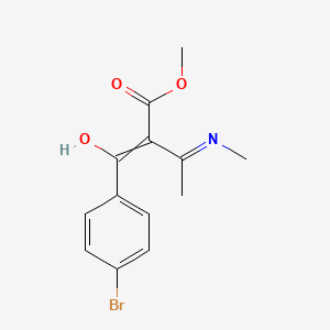 Chemical structure of Methyl 2-(4-bromobenzoyl)-3-(methylamino)but-2-enoate