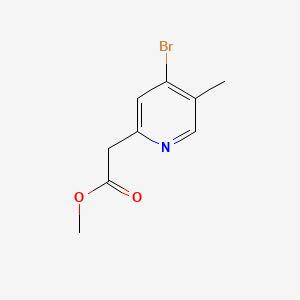 Chemical structure of Methyl 2-(4-bromo-5-methylpyridin-2-yl)acetate