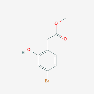 Chemical structure of Methyl 2-(4-bromo-2-hydroxyphenyl)acetate