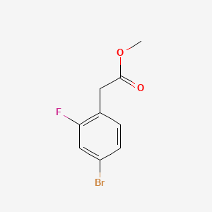 Chemical structure of Methyl (4-bromo-2-fluorophenyl)acetate