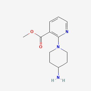 Chemical structure of Methyl 2-(4-aminopiperidin-1-yl)nicotinate