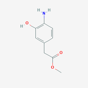 Chemical structure of Methyl 2-(4-amino-3-hydroxyphenyl)acetate