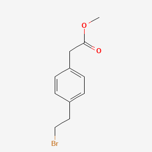 Chemical structure of Methyl 2-(4-(2-bromoethyl)phenyl)acetate